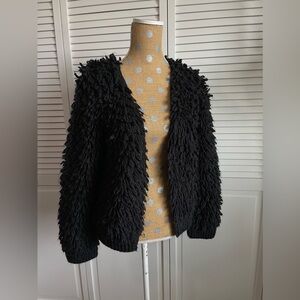 Universal thread fuzzy loop yarn cardigan, jacket